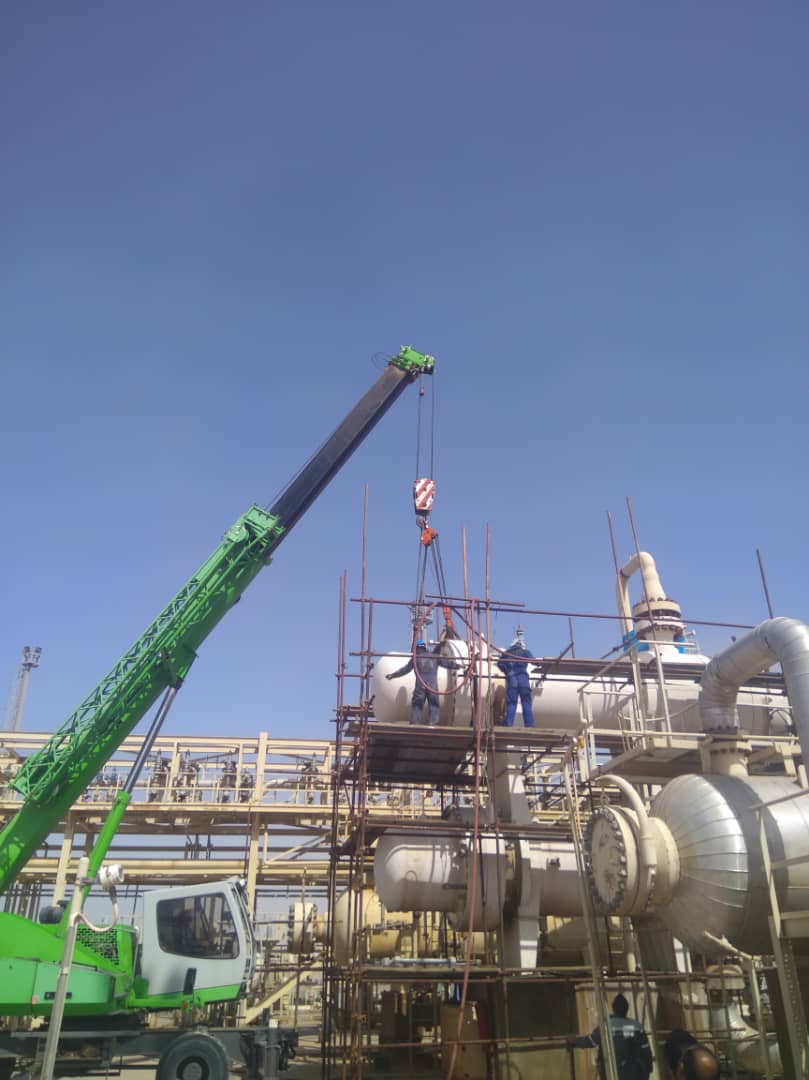 شستشوی شیمیایی مبدل حرارتی E-100-2 سری A , B زیر نظر شرکت انتقال گاز ایران